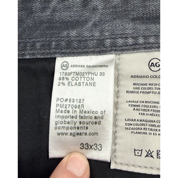 AG Adriano Goldschmied Men's Gray Jeans Trellis Modern Slim 33x33 - Picture 8 of 11
